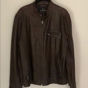 Lucky Brand Black Label Mens Leather Jacket Medium